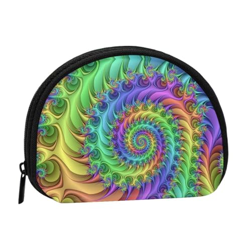 Tragbare Mini-Aufbewahrungstasche mit Batikdruck, Muschelform, kleine Münzgeldbörse, Muschel-Aufbewahrungstasche von ESNAIUVCD