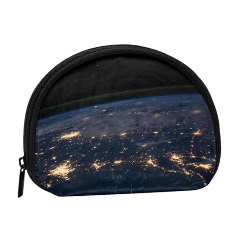 Tragbare Mini-Aufbewahrungstasche mit Blick auf die Erde in Muschelform, kleine Münzgeldbörse, Muschel-Aufbewahrungstasche von ESNAIUVCD