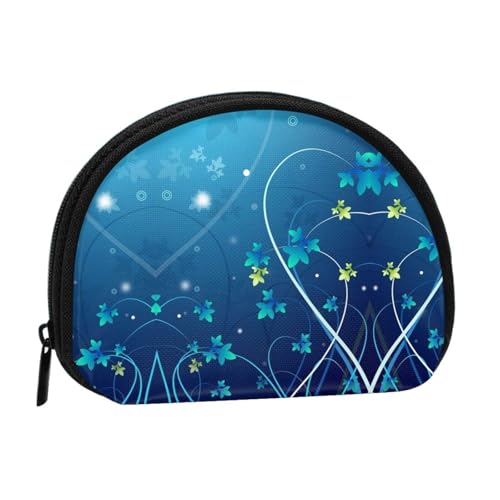 Tragbare Mini-Aufbewahrungstasche mit Blumen-Wirbel-Druck, Muschelform, kleine Münzgeldbörse, Aufbewahrungstasche von ESNAIUVCD