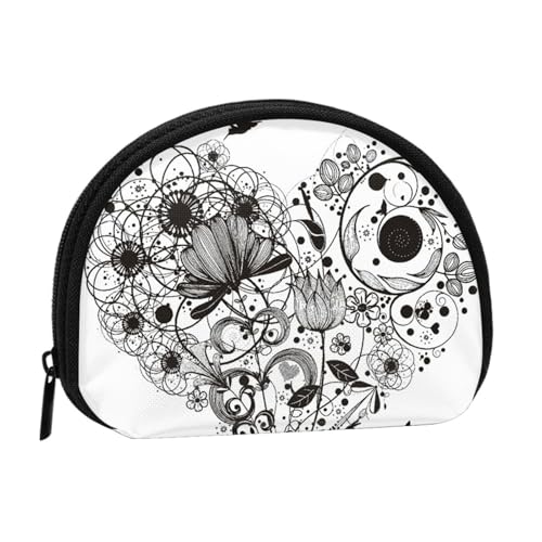 Tragbare Mini-Aufbewahrungstasche mit Blumenmotiv, Muschelform, kleine Münzgeldbörse, Aufbewahrungstasche von ESNAIUVCD