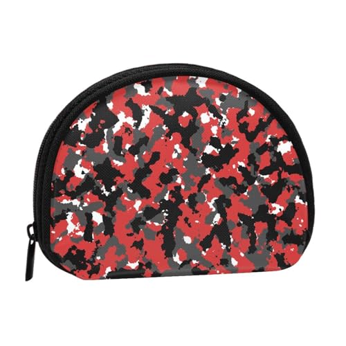 Tragbare Mini-Aufbewahrungstasche mit Camouflage-Muster in Muschelform, kleine Münzgeldbörse, Muschel-Aufbewahrungstasche von ESNAIUVCD