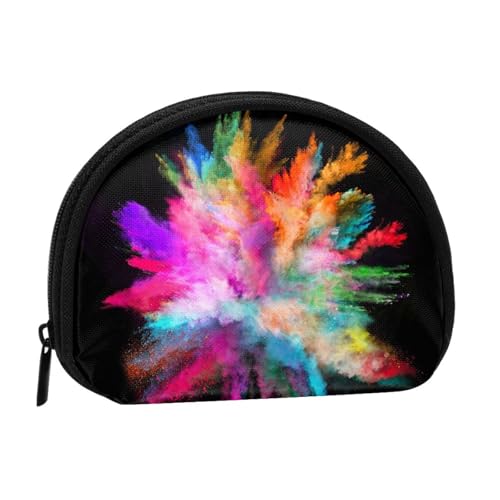 Tragbare Mini-Aufbewahrungstasche mit Farbexplosionsdruck, Muschelform, kleine Münzgeldbörse, Muschel-Aufbewahrungstasche von ESNAIUVCD