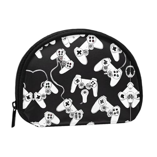 Tragbare Mini-Aufbewahrungstasche mit Game-Controller-Druck, Muschelform, kleine Münzgeldbörse, Muschel-Aufbewahrungstasche von ESNAIUVCD