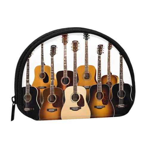 Tragbare Mini-Aufbewahrungstasche mit Gitarren-Druck, Muschelform, kleine Münzgeldbörse, Muschel-Aufbewahrungstasche von ESNAIUVCD