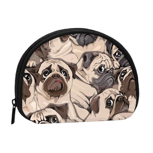 Tragbare Mini-Aufbewahrungstasche mit Hundemotiv, Muschelform, kleine Münzgeldbörse, Muschel-Aufbewahrungstasche von ESNAIUVCD