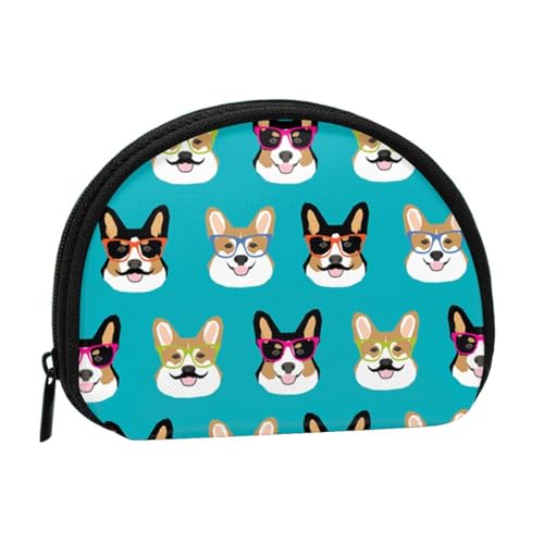 Tragbare Mini-Aufbewahrungstasche mit Hundemotiv, Muschelform, kleine Münzgeldbörse, Muschel-Aufbewahrungstasche von ESNAIUVCD