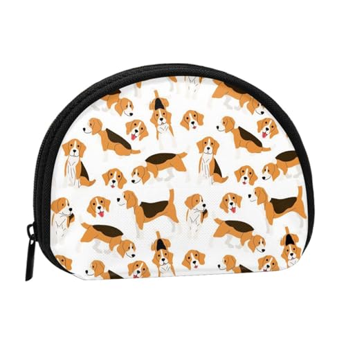 Tragbare Mini-Aufbewahrungstasche mit Hundemotiv, Muschelform, kleine Münzgeldbörse, Muschel-Aufbewahrungstasche von ESNAIUVCD