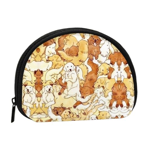 Tragbare Mini-Aufbewahrungstasche mit Hundemotiv, Muschelform, kleine Münzgeldbörse, Muschel-Aufbewahrungstasche von ESNAIUVCD