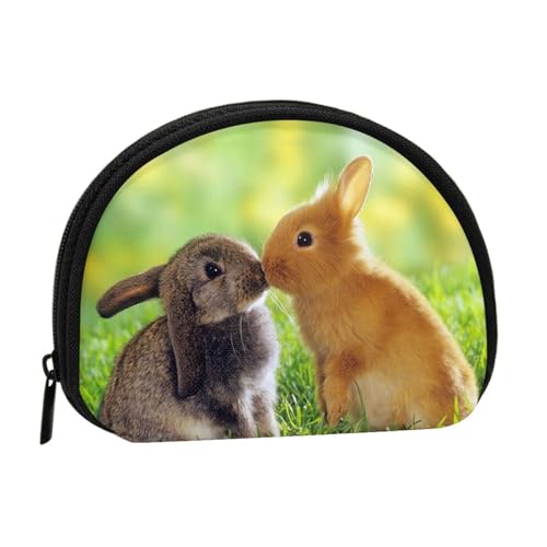 Tragbare Mini-Aufbewahrungstasche mit Kaninchen-Motiv, Muschelform, kleine Münzgeldbörse, Muschel-Aufbewahrungstasche von ESNAIUVCD