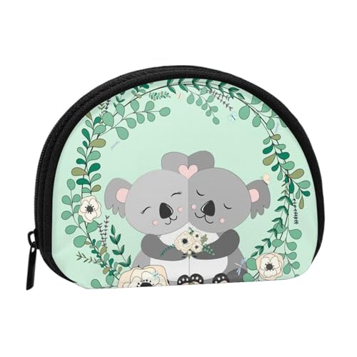 Tragbare Mini-Aufbewahrungstasche mit Koala-Druck, Muschelform, kleine Münzgeldbörse, Muschel-Aufbewahrungstasche von ESNAIUVCD