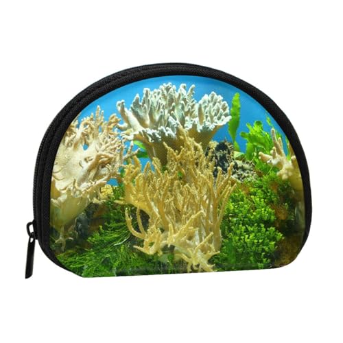 Tragbare Mini-Aufbewahrungstasche mit Korallendruck, Muschelform, kleine Münzgeldbörse, Muschel-Aufbewahrungstasche von ESNAIUVCD