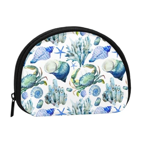 Tragbare Mini-Aufbewahrungstasche mit Krabben-Motiv, Muschelform, kleine Münzgeldbörse, Muschel-Aufbewahrungstasche von ESNAIUVCD