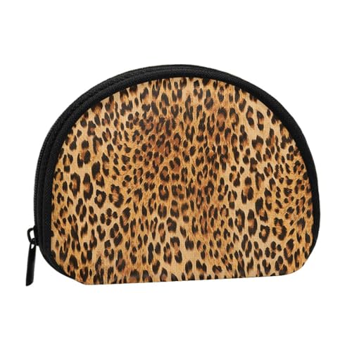 Tragbare Mini-Aufbewahrungstasche mit Leopardenmuster in Muschelform, kleine Münzgeldbörse, Muschel-Aufbewahrungstasche von ESNAIUVCD