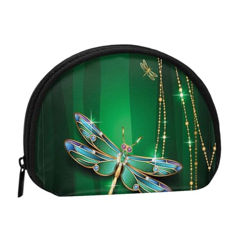 Tragbare Mini-Aufbewahrungstasche mit Libellen-Motiv, Muschelform, kleine Münzgeldbörse, Aufbewahrungstasche von ESNAIUVCD