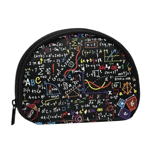 Tragbare Mini-Aufbewahrungstasche mit Mathe-Formel-Druck, Muschelform, kleine Münzgeldbörse, Muschel-Aufbewahrungstasche von ESNAIUVCD