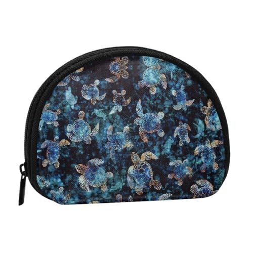 Tragbare Mini-Aufbewahrungstasche mit Meeresschildkröten-Druck, Muschelform, kleine Münzgeldbörse, Muschel-Aufbewahrungstasche von ESNAIUVCD