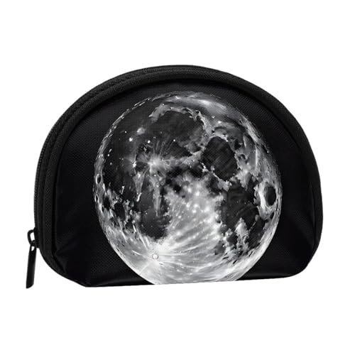 Tragbare Mini-Aufbewahrungstasche mit Mondaufdruck, Muschelform, kleine Münzgeldbörse, Muschel-Aufbewahrungstasche von ESNAIUVCD