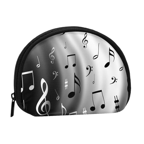 Tragbare Mini-Aufbewahrungstasche mit Musikdruck, Muschelform, kleine Münzgeldbörse, Muschel-Aufbewahrungstasche von ESNAIUVCD