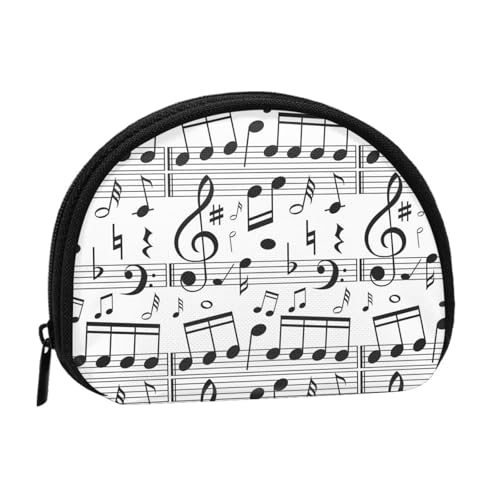 Tragbare Mini-Aufbewahrungstasche mit Musiknoten-Druck, Muschelform, kleine Münzgeldbörse, Muschel-Aufbewahrungstasche von ESNAIUVCD