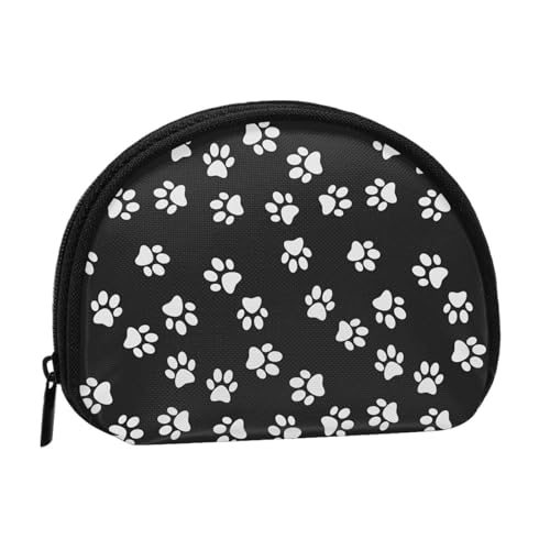 Tragbare Mini-Aufbewahrungstasche mit Pfotenabdruck, Muschelform, kleine Münzgeldbörse, Muschel-Aufbewahrungstasche von ESNAIUVCD