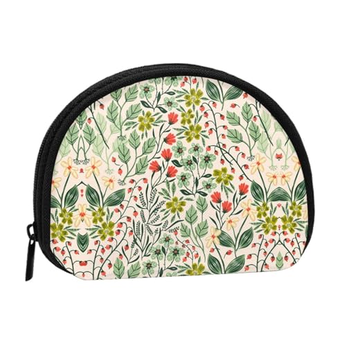 Tragbare Mini-Aufbewahrungstasche mit Rosenmuster, Muschelform, kleine Münzgeldbörse, Muschel-Aufbewahrungstasche von ESNAIUVCD