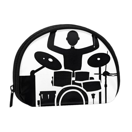 Tragbare Mini-Aufbewahrungstasche mit Schlagzeug-Druck, Muschelform, kleine Münzgeldbörse, Muschel-Aufbewahrungstasche von ESNAIUVCD