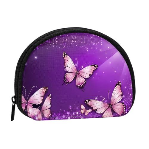 Tragbare Mini-Aufbewahrungstasche mit Schmetterlings-Aufdruck, Muschelform, kleine Münzgeldbörse, Muschel-Aufbewahrungstasche von ESNAIUVCD