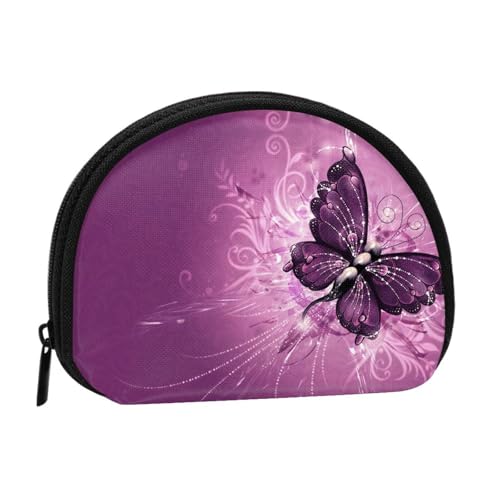 Tragbare Mini-Aufbewahrungstasche mit Schmetterlings-Aufdruck, Muschelform, kleine Münzgeldbörse, Muschel-Aufbewahrungstasche von ESNAIUVCD