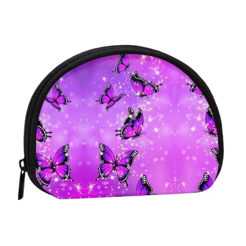 Tragbare Mini-Aufbewahrungstasche mit Schmetterlings-Aufdruck, Muschelform, kleine Münzgeldbörse, Muschel-Aufbewahrungstasche von ESNAIUVCD