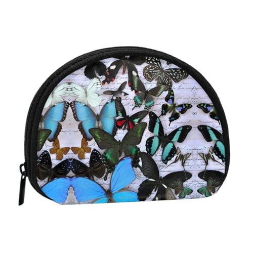 Tragbare Mini-Aufbewahrungstasche mit Schmetterlings-Aufdruck, Muschelform, kleine Münzgeldbörse, Muschel-Aufbewahrungstasche von ESNAIUVCD