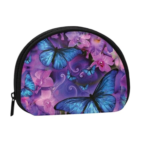 Tragbare Mini-Aufbewahrungstasche mit Schmetterlings-Aufdruck, Muschelform, kleine Münzgeldbörse, Muschel-Aufbewahrungstasche von ESNAIUVCD