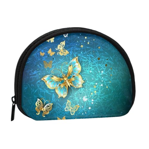 Tragbare Mini-Aufbewahrungstasche mit Schmetterlings-Aufdruck, Muschelform, kleine Münzgeldbörse, Muschel-Aufbewahrungstasche von ESNAIUVCD