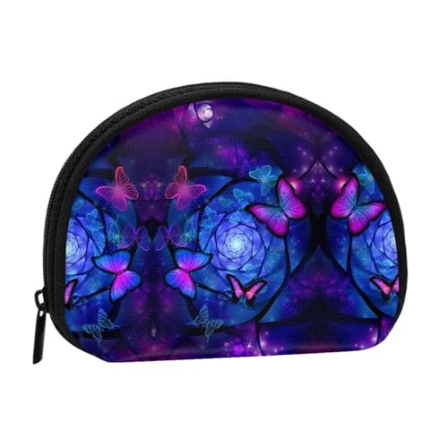 Tragbare Mini-Aufbewahrungstasche mit Schmetterlings-Aufdruck, Muschelform, kleine Münzgeldbörse, Muschel-Aufbewahrungstasche von ESNAIUVCD