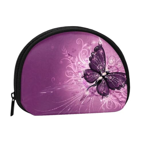 Tragbare Mini-Aufbewahrungstasche mit Schmetterlings-Aufdruck, Muschelform, kleine Münzgeldbörse, Muschel-Aufbewahrungstasche von ESNAIUVCD