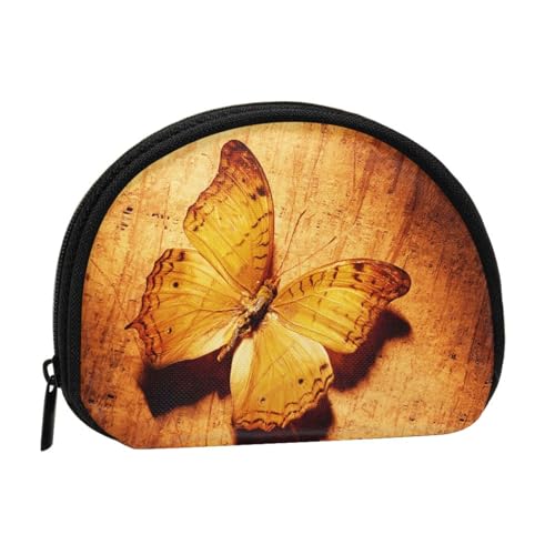 Tragbare Mini-Aufbewahrungstasche mit Schmetterlings-Aufdruck, Muschelform, kleine Münzgeldbörse, Muschel-Aufbewahrungstasche von ESNAIUVCD