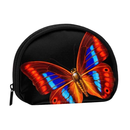 Tragbare Mini-Aufbewahrungstasche mit Schmetterlings- und Schwarz-Druck, Muschelform, kleine Münzgeldbörse, Muschel-Aufbewahrungstasche von ESNAIUVCD