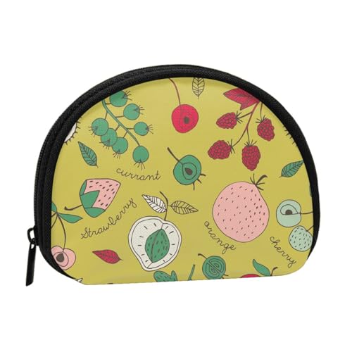Tragbare Mini-Aufbewahrungstasche mit Sommerfrucht-Druck, Muschelform, kleine Münzgeldbörse, Muschel-Aufbewahrungstasche von ESNAIUVCD