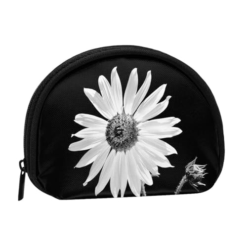Tragbare Mini-Aufbewahrungstasche mit Sonnenblumen-Druck, Muschelform, kleine Münzgeldbörse, Muschel-Aufbewahrungstasche von ESNAIUVCD