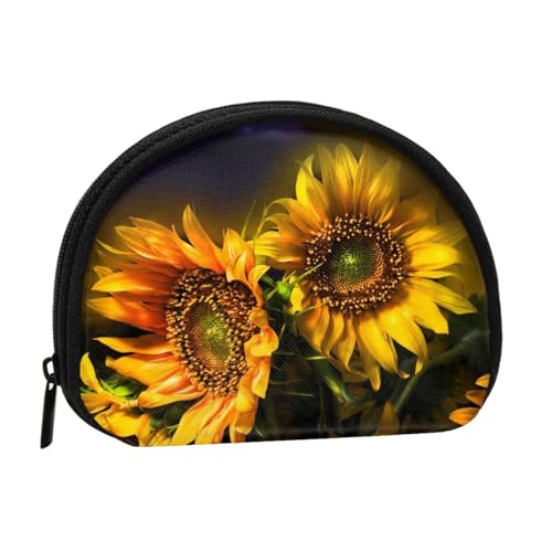 Tragbare Mini-Aufbewahrungstasche mit Sonnenblumen-Motiv, kleine Münzgeldbörse, Aufbewahrungstasche von ESNAIUVCD