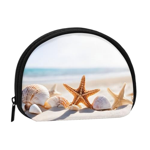 Tragbare Mini-Aufbewahrungstasche mit Strandmotiv in Muschelform, kleine Münzgeldbörse, Muschel-Aufbewahrungstasche von ESNAIUVCD