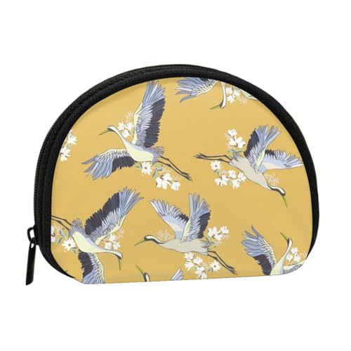 Tragbare Mini-Aufbewahrungstasche mit Vogelmotiv, Muschelform, kleine Münzgeldbörse, Muschel-Aufbewahrungstasche von ESNAIUVCD
