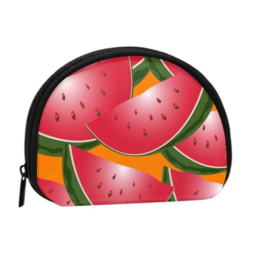 Tragbare Mini-Aufbewahrungstasche mit Wassermelonen-Motiv, Muschelform, kleine Münzgeldbörse, Muschel-Aufbewahrungstasche von ESNAIUVCD