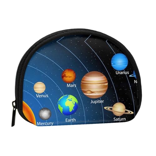 Tragbare Mini-Aufbewahrungstasche mit Weltraum-Galaxie-Druck, Muschelform, kleine Münzgeldbörse, Muschel-Aufbewahrungstasche von ESNAIUVCD