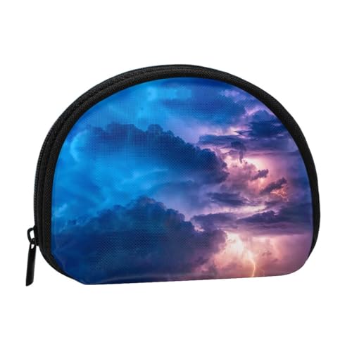 Tragbare Mini-Aufbewahrungstasche mit Wolken-Druck, Muschelform, kleine Münzgeldbörse, Muschel-Aufbewahrungstasche von ESNAIUVCD