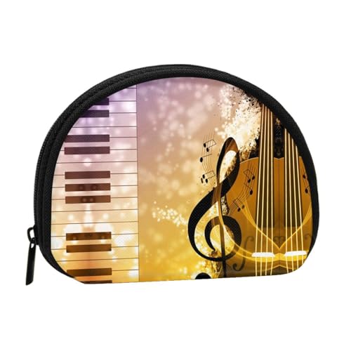 Tragbare Mini-Aufbewahrungstasche mit abstraktem Musikdruck, Muschelform, kleine Münzgeldbörse, Muschel-Aufbewahrungstasche von ESNAIUVCD