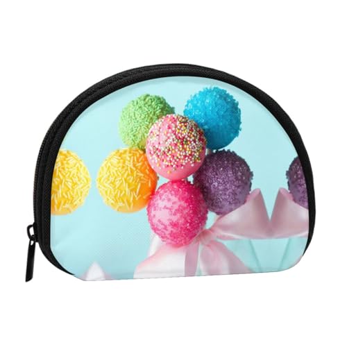 Tragbare Mini-Aufbewahrungstasche mit buntem Süßigkeitendruck, Muschelform, kleine Münzgeldbörse, Muschel-Aufbewahrungstasche von ESNAIUVCD