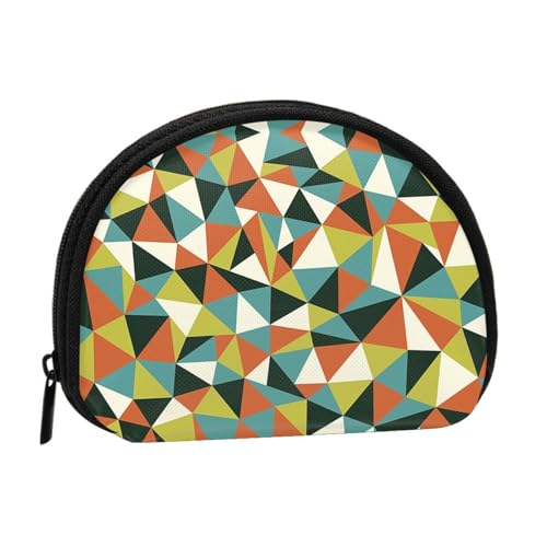 Tragbare Mini-Aufbewahrungstasche mit geometrischem Druck, Muschelform, kleine Münzgeldbörse, Muschel-Aufbewahrungstasche von ESNAIUVCD