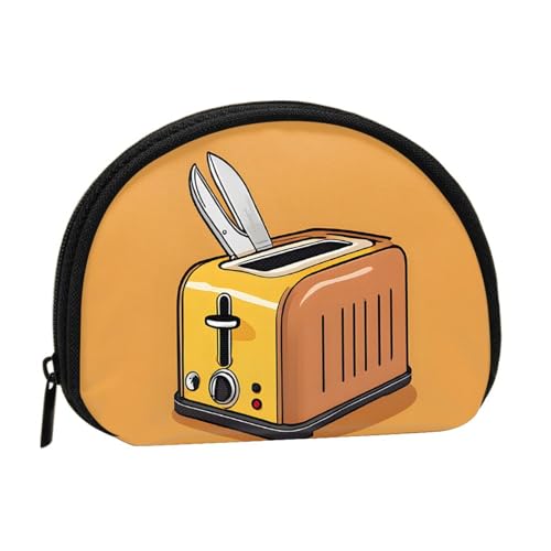 Tragbare Mini-Aufbewahrungstasche mit niedlichem weinendem Kettensägen-Druck, Muschelform, kleine Münzgeldbörse, Muschel-Aufbewahrungstasche von ESNAIUVCD