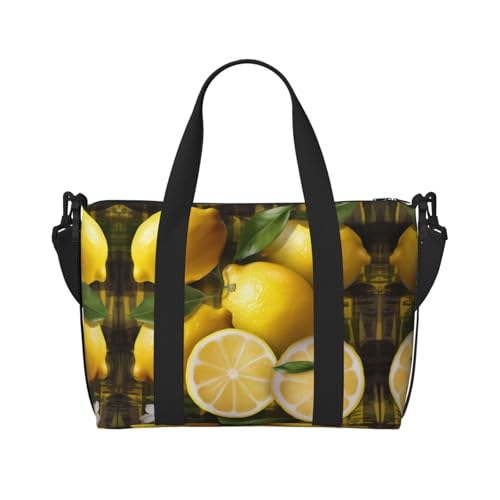 Turnbeutel für Damen, Wochenendtasche, Übernachtungstasche, Schultertasche für Damen und Herren, Einheitsgröße, Schwarz , Einheitsgröße von ESNAIUVCD