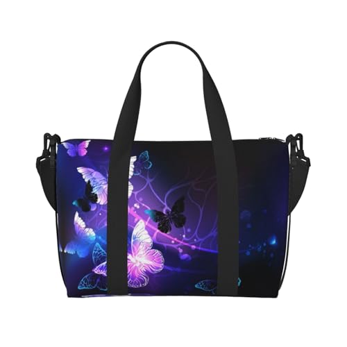 Turnbeutel für Damen, Wochenendtasche, Übernachtungstasche, Schultertasche für Damen und Herren, Einheitsgröße, Schwarz , Einheitsgröße von ESNAIUVCD